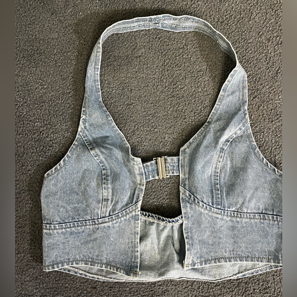 Denim Halter Top